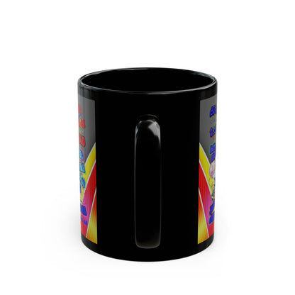 drop the beat - Black Mug (rainbow split)
