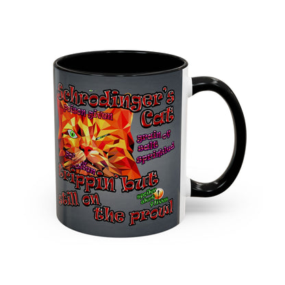 schrodinger's cat - Accent Mug (grey-light grey)
