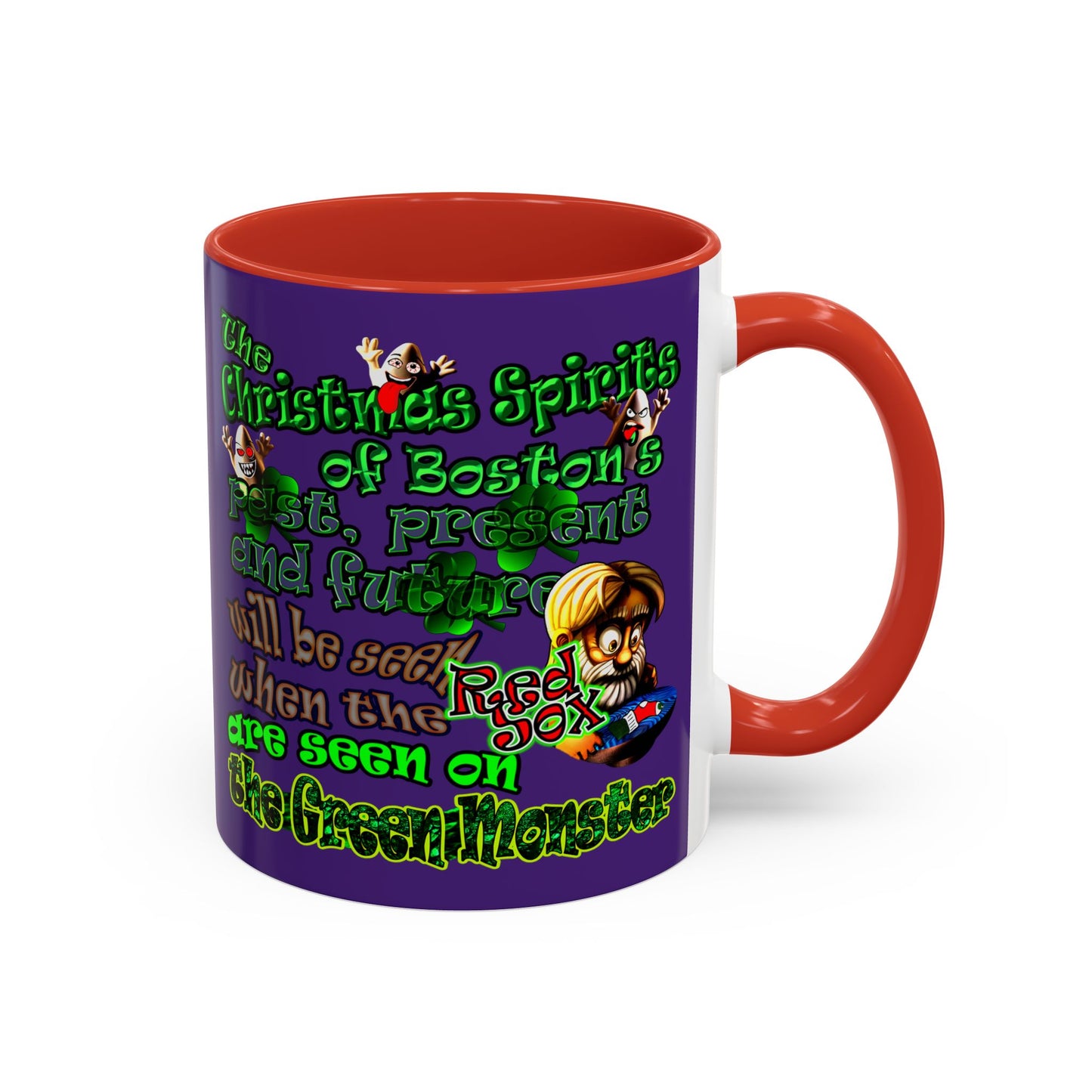 christmas spirits of boston - Accent Mug (purple)