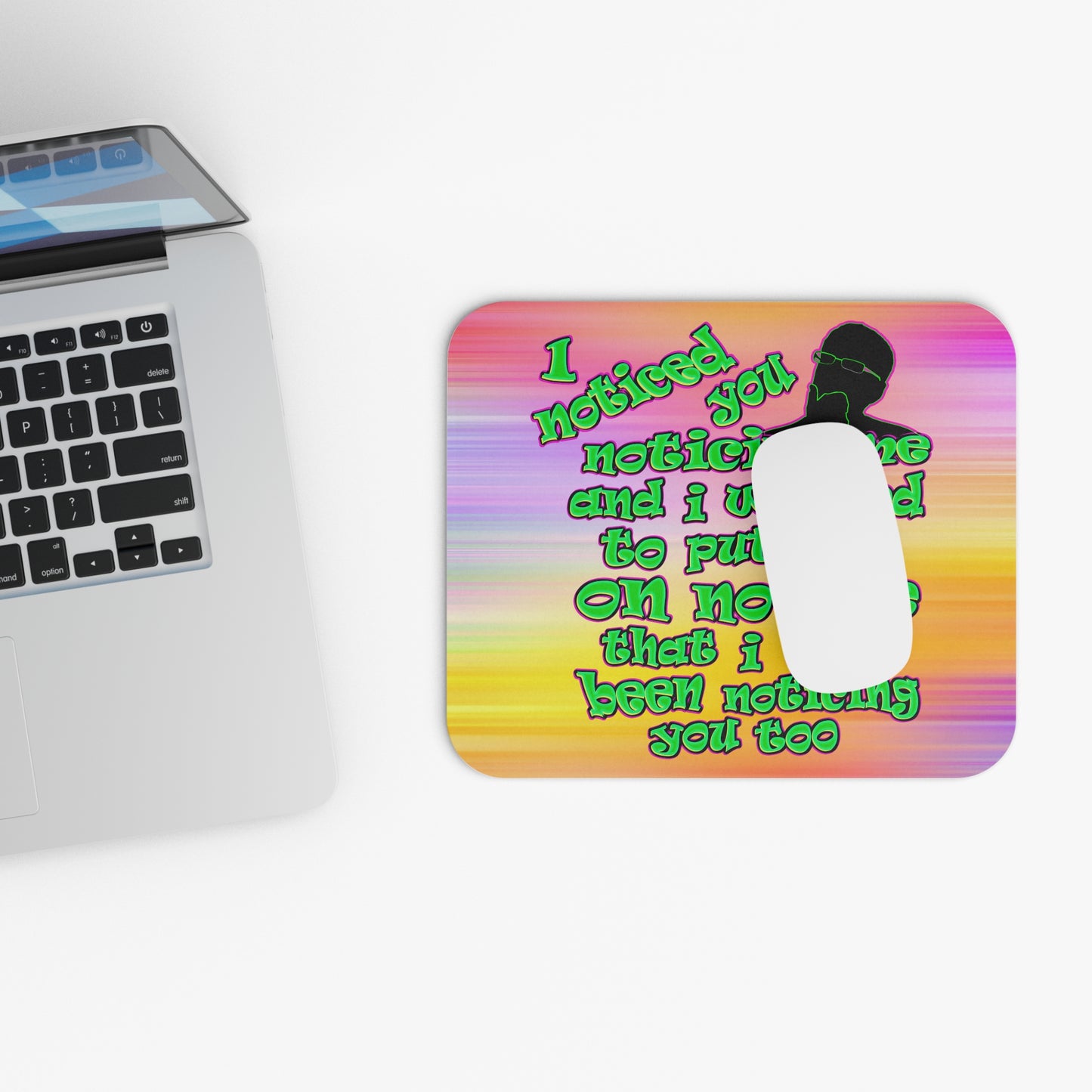 noticed you noticing - Mouse Pad (Rectangle) (color blur)
