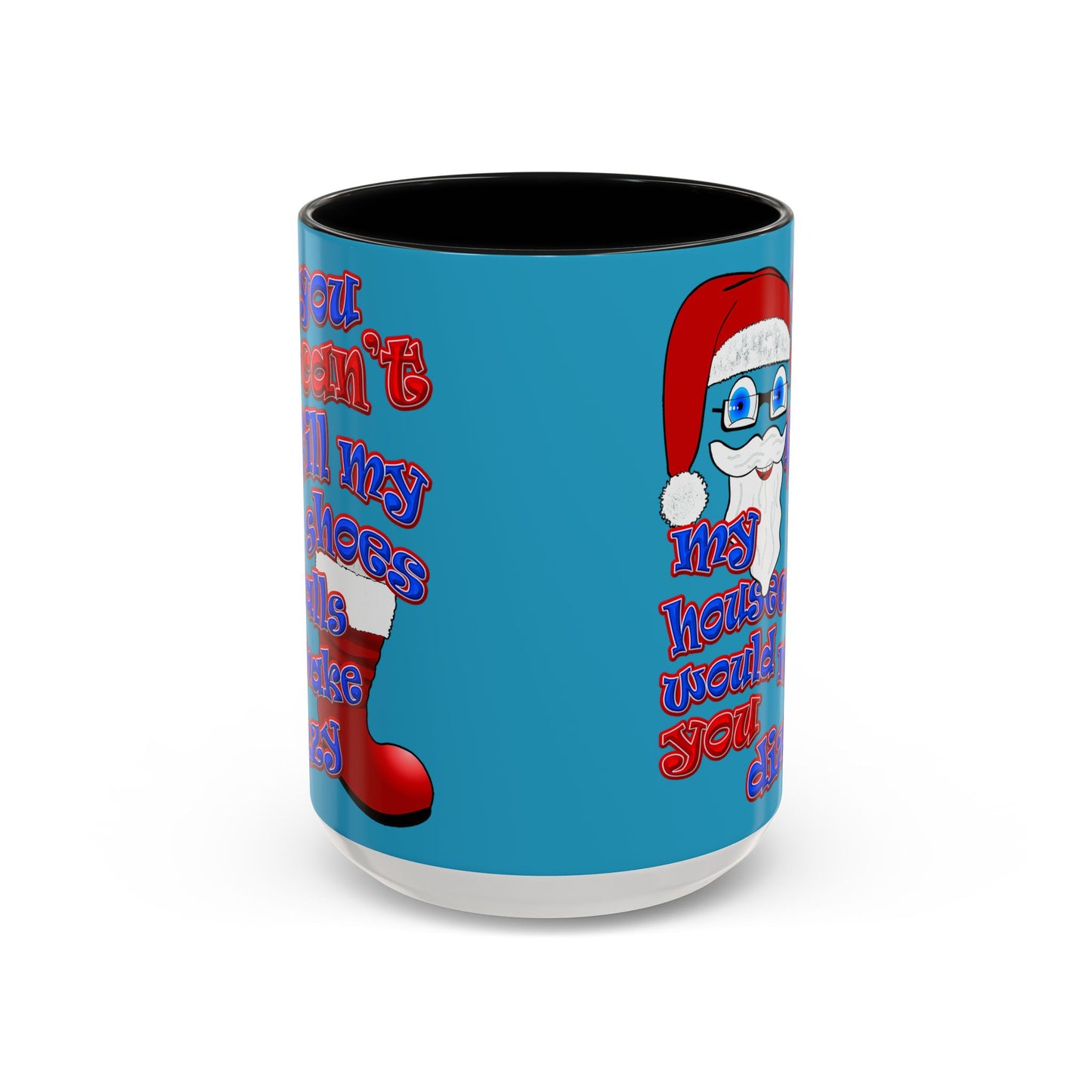 santa's shoes - Accent Mug (turquoise)