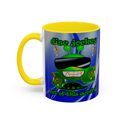 disc jockey - Accent Mug (blue-white wave)