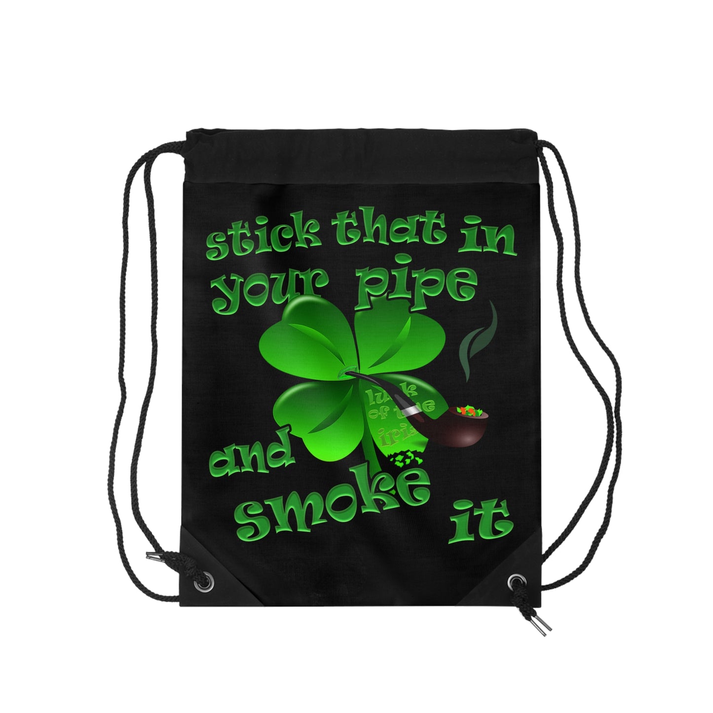celtics logo - Drawstring Bag (black)