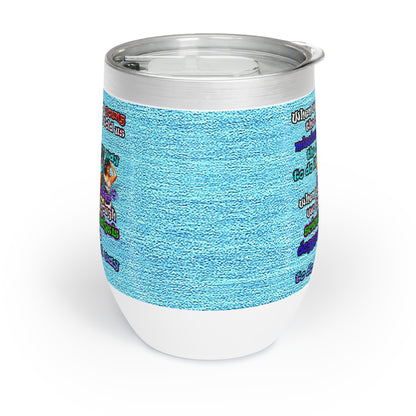 doggystyle - Chill Wine Tumbler (faded blue)
