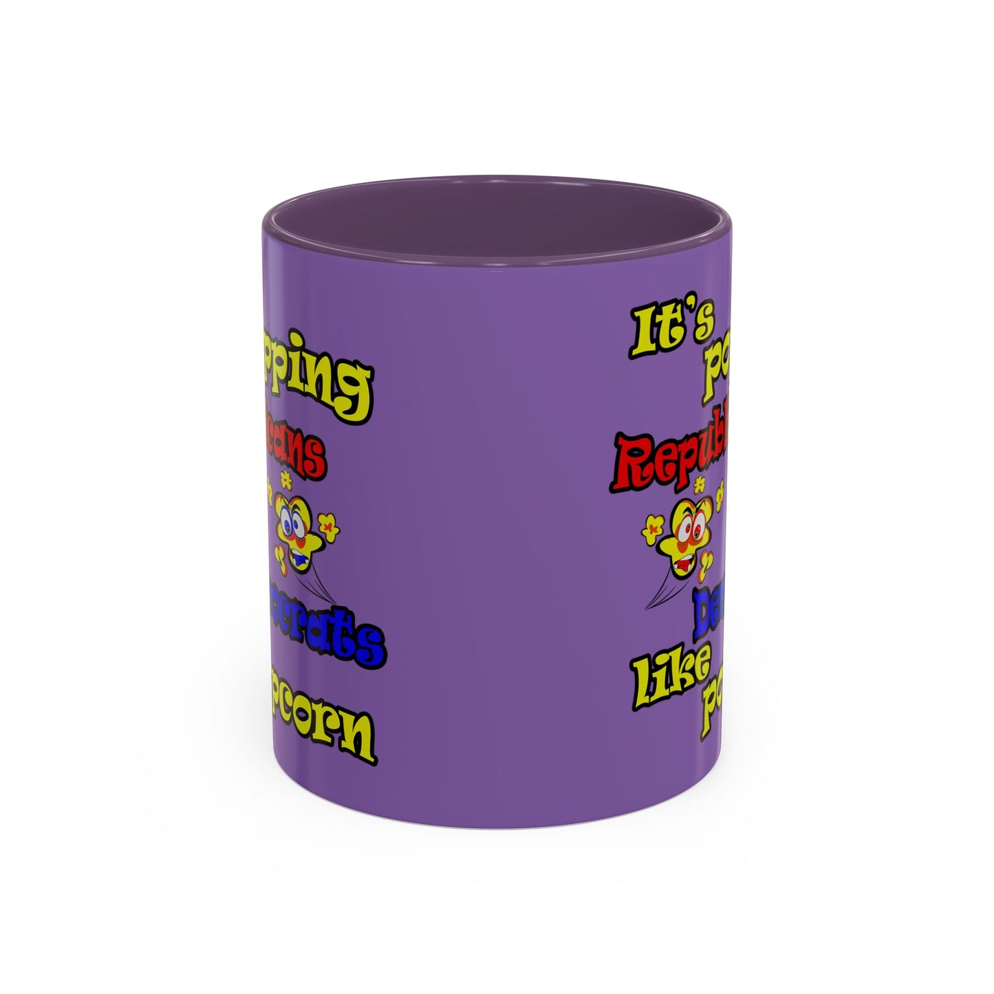 popping like popcorn - Accent Mug (light purple)