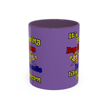 popping like popcorn - Accent Mug (light purple)