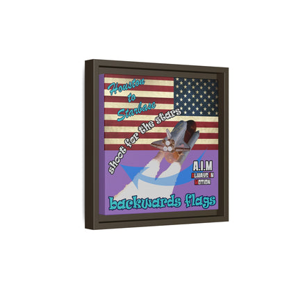 shoot for the stars - framed canvas art (light purple)
