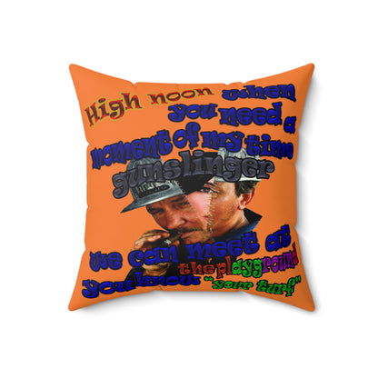 high noon - Faux Suede Square Pillow - (crusta)