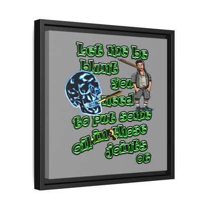 og - framed canvas art (grey)