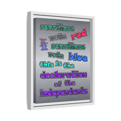 declaration of the independents - framed canvas art (brushed nickel)