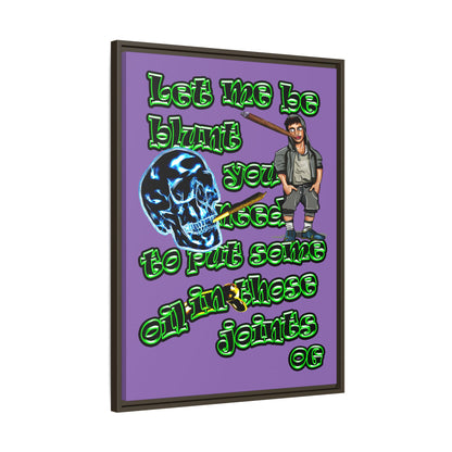 og - framed canvas art (light purple)