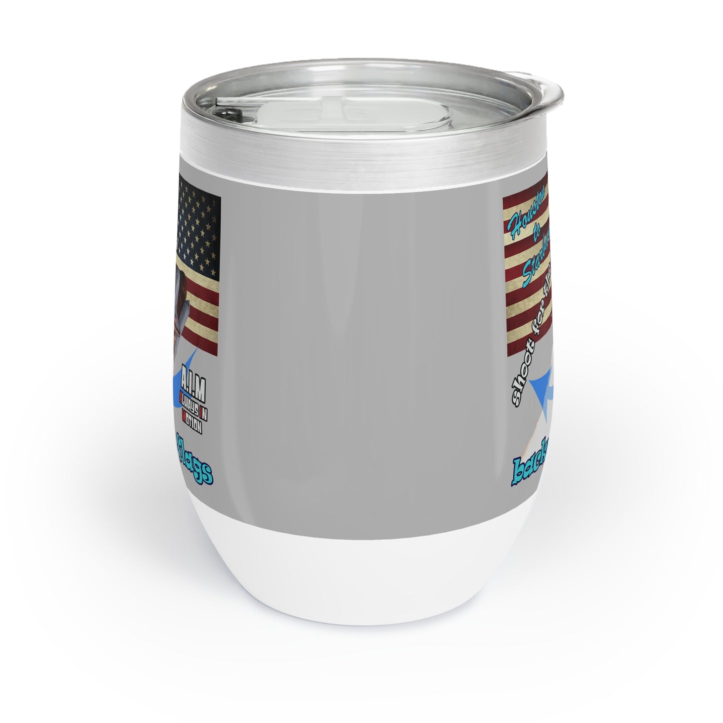shoot for the stars - Chill Wine Tumbler (light grey)