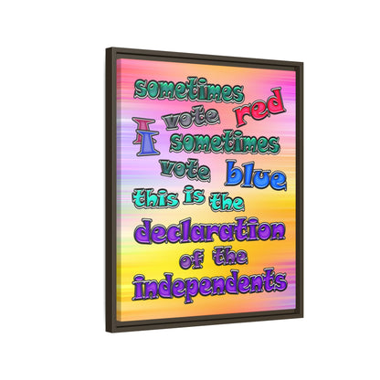 declaration of the independents - framed canvas art (color blur)