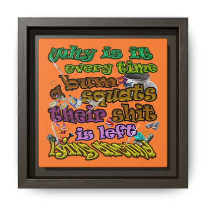 the bum's shit - framed canvas art (crusta)