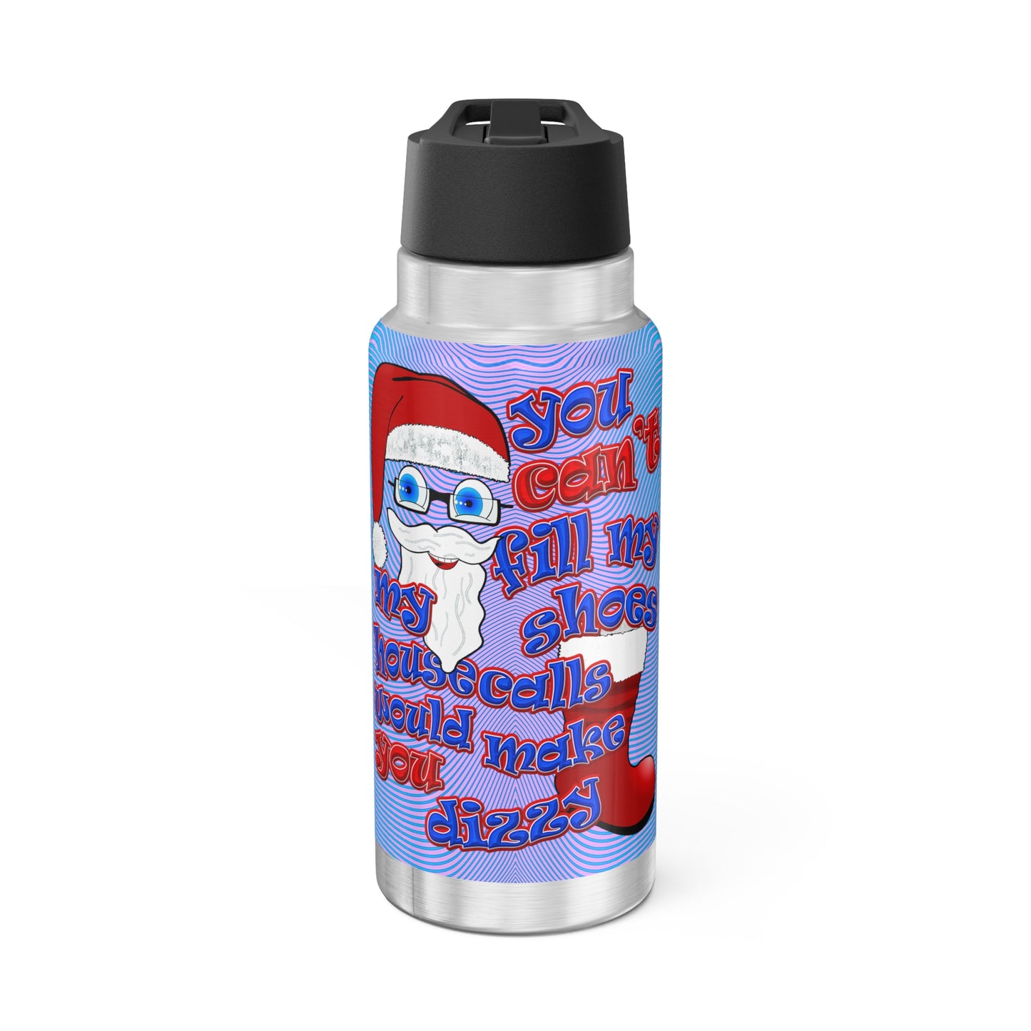 santa's shoes - Gator Tumbler, 32oz  (light blue-purple wave)