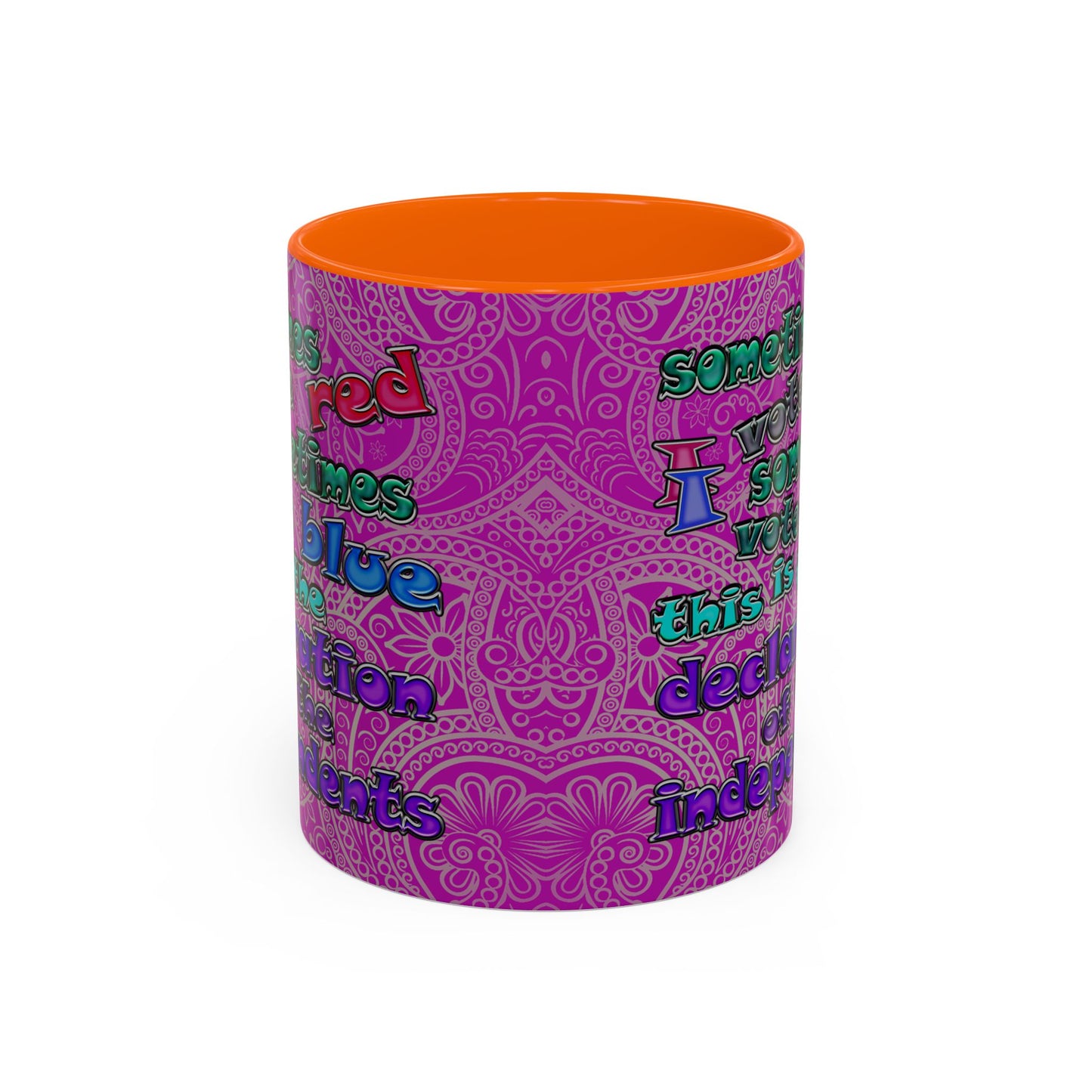 declaration of the independents - Accent Mug (pink swirl)