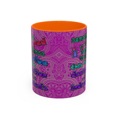 declaration of the independents - Accent Mug (pink swirl)
