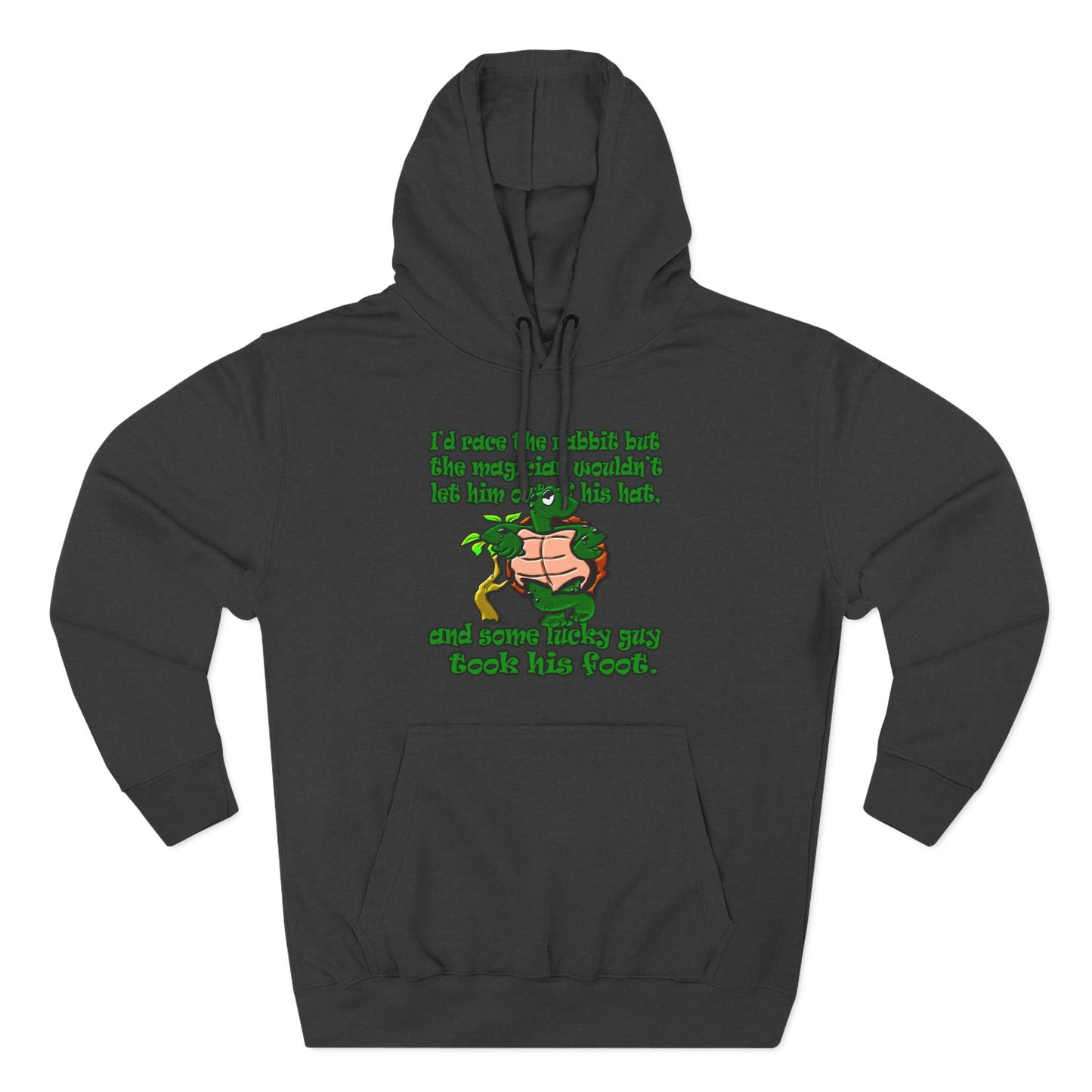 turtle race - Three-Panel Fleece Hoodie