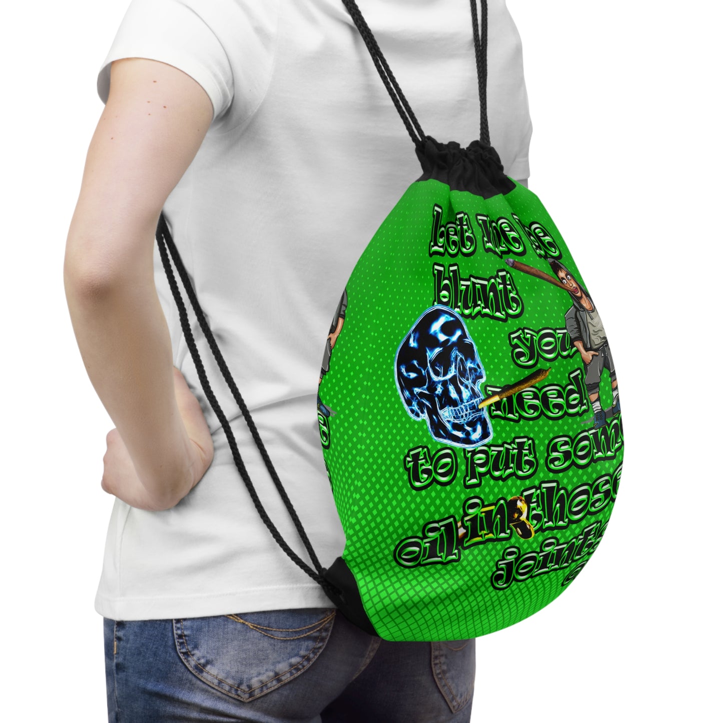 og - Drawstring Bag (logo green)