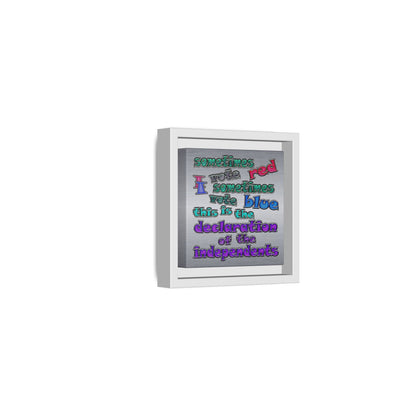 declaration of the independents - framed canvas art (brushed nickel)
