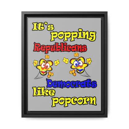 popping like popcorn - framed canvas art (light grey)