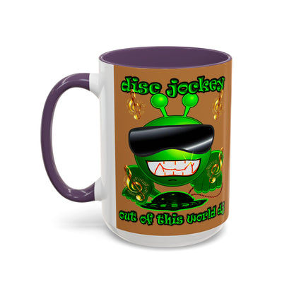 disc jockey - Accent Mug (light brown)