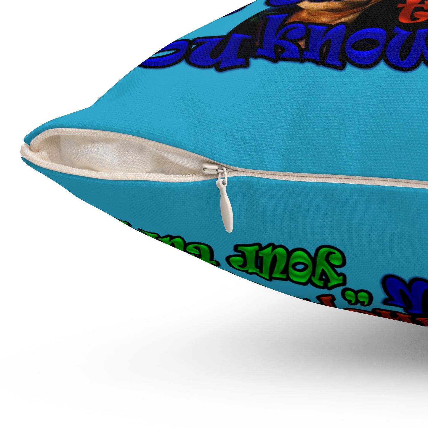 high noon - Spun Polyester Square Pillow - (turquoise)