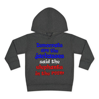 donkeys and elephants - Toddler Pullover Fleece Hoodie