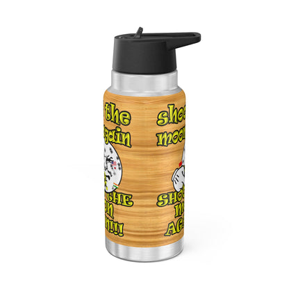shoot the moon again - Gator Tumbler, 32oz  (butterscotch wood finish)