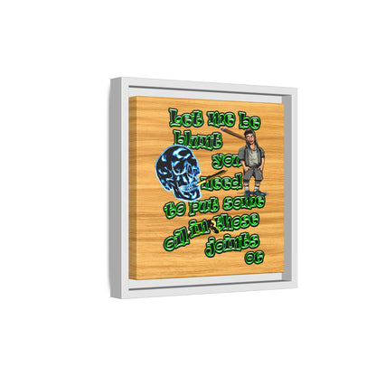 og - framed canvas art (butterscotch wood finish)