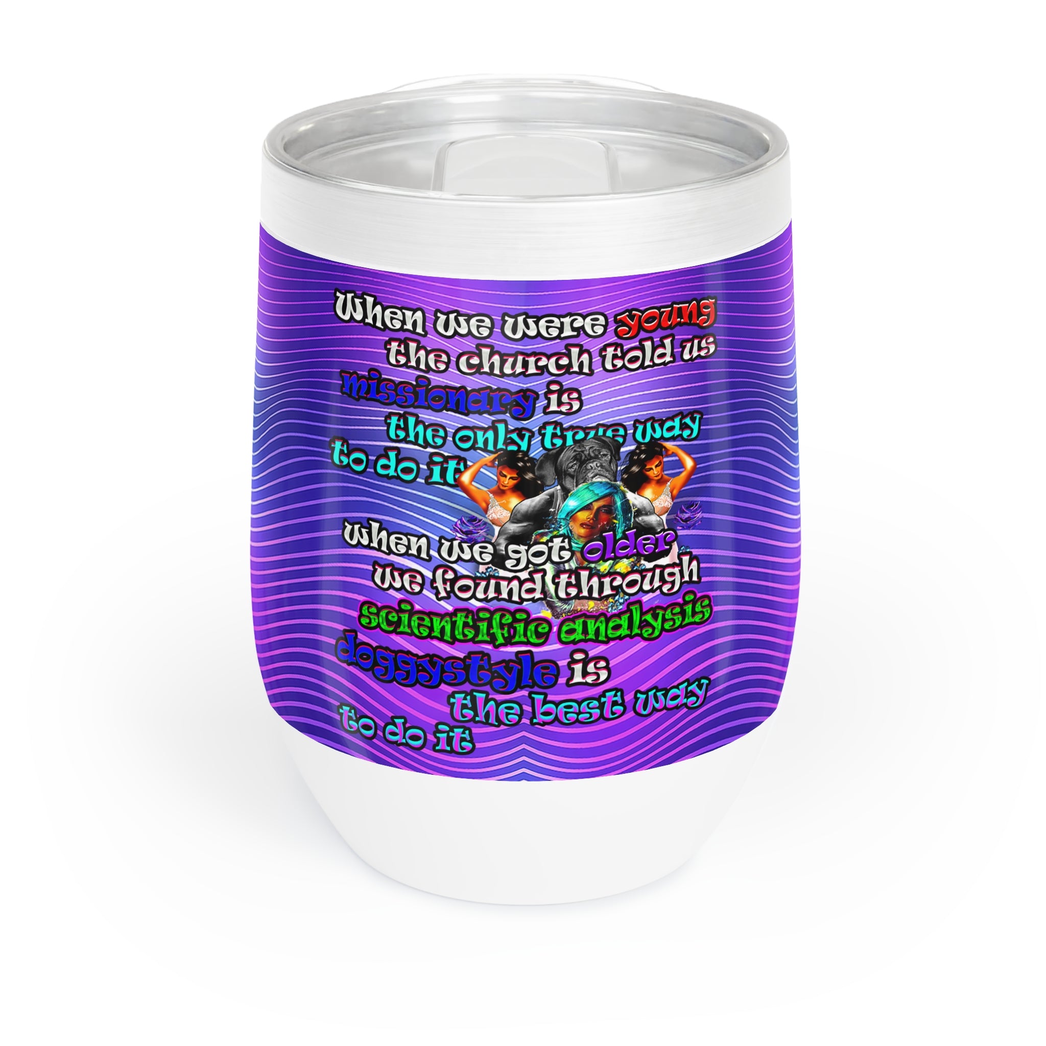 doggystyle - Chill Wine Tumbler (purple wave)