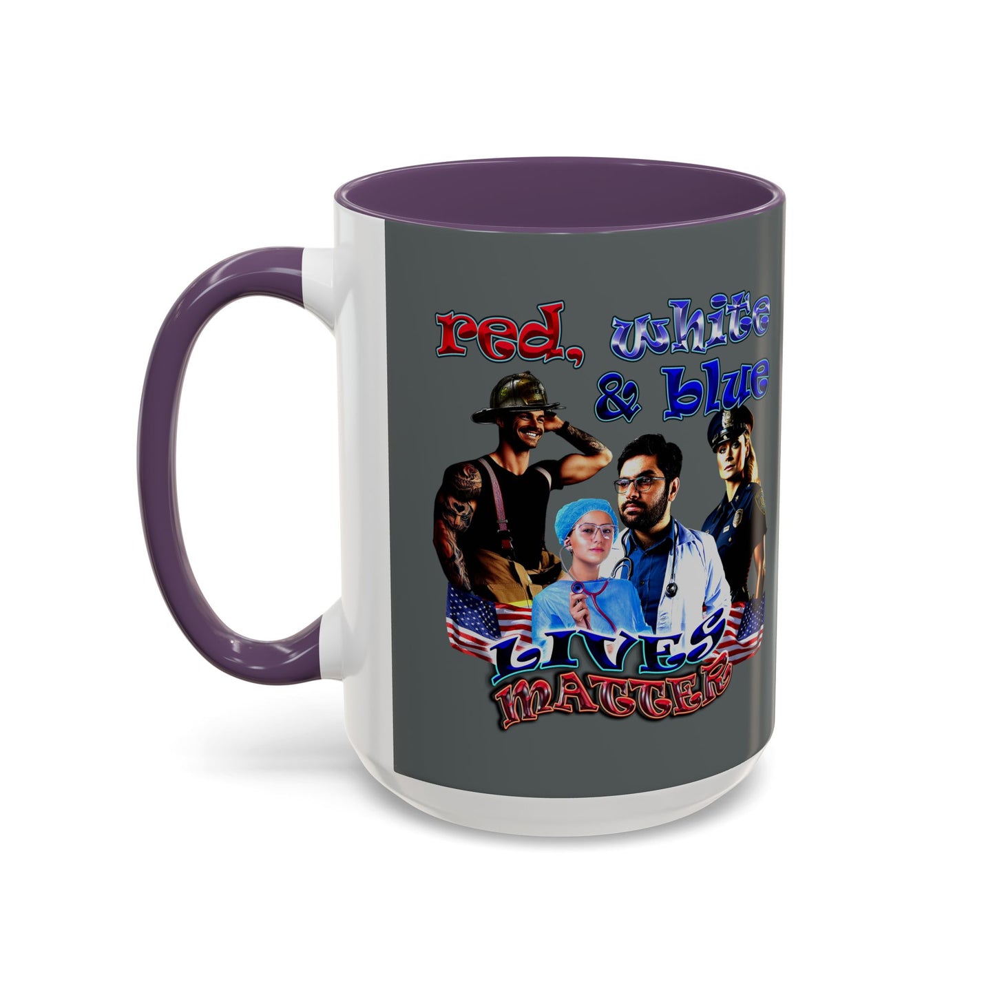 rw&b lives matter - Accent Mug (dark grey)