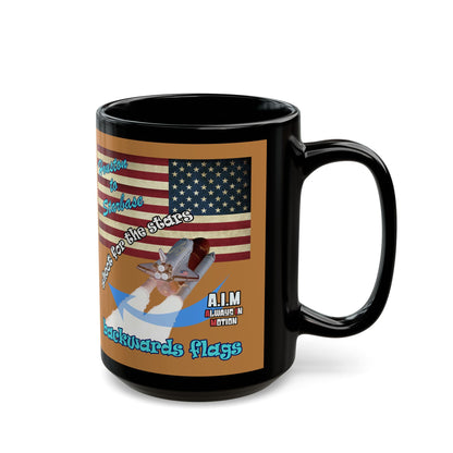 shoot for the stars - Black Mug (light brown)