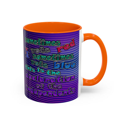 declaration of the independents - Accent Mug (purple wave)