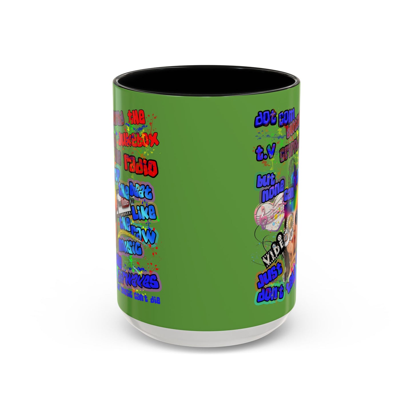 drop the beat - Accent Mug (green)