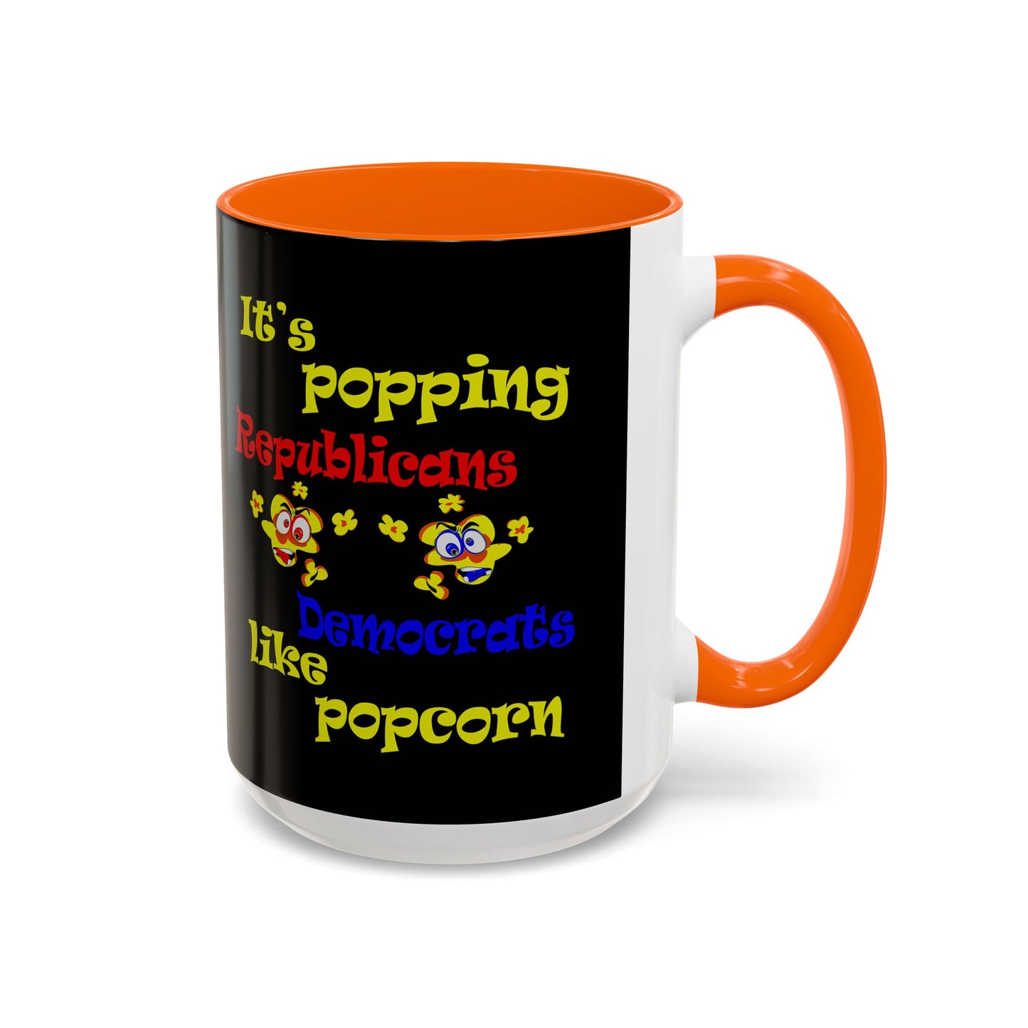 popping like popcorn - Accent Mug (black)