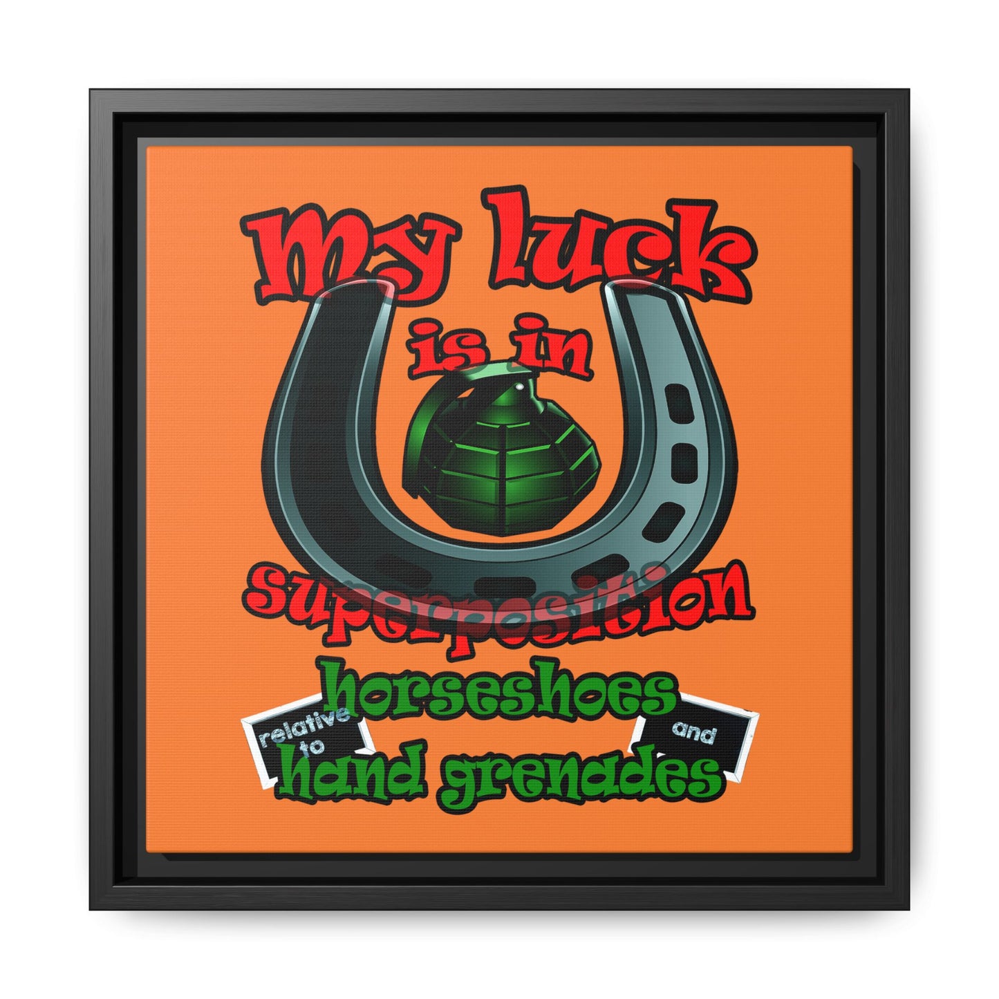 my luck - framed canvas art (crusta)