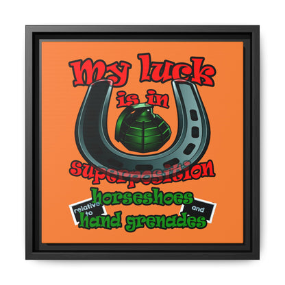 my luck - framed canvas art (crusta)