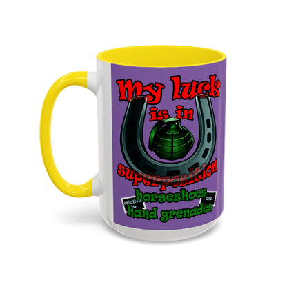 my luck - Accent Mug (light purple)