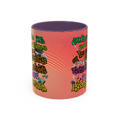 the bum's shit - Accent Mug (yellow-orange wave)