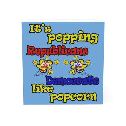 popping like popcorn - note cube (light blue)