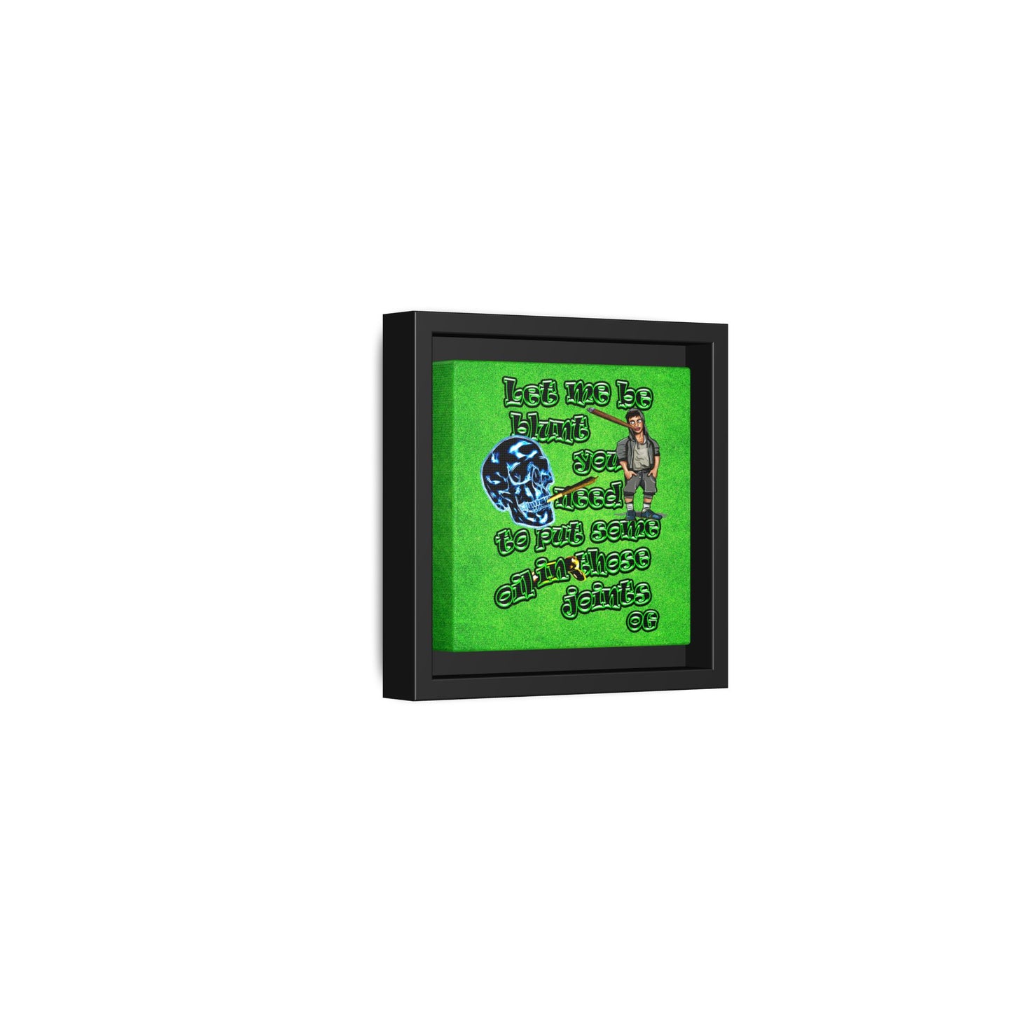 og - framed canvas art (green turf)