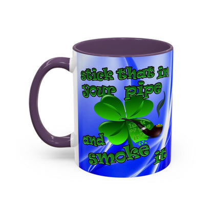 celtics logo - Accent Mug (blue-white wave)