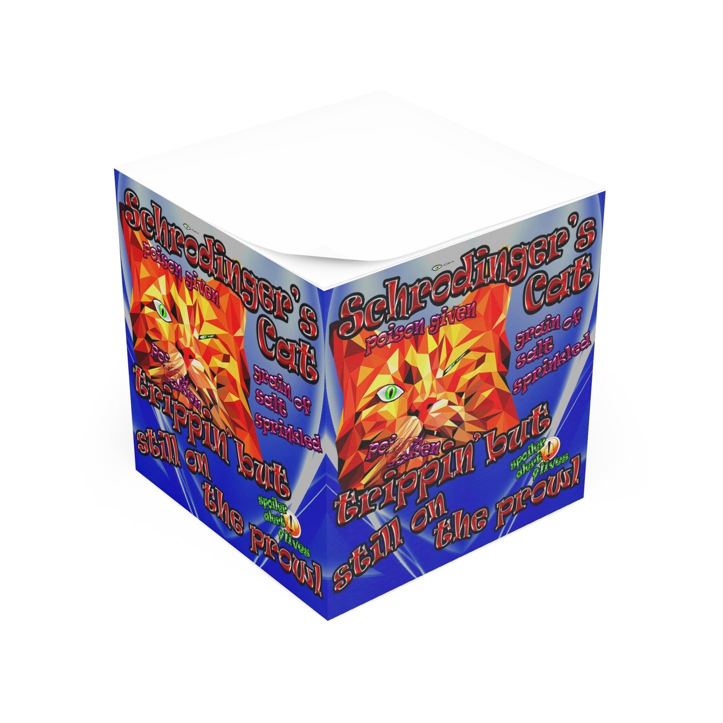 schrodinger's cat - note cube (blue-white wave)