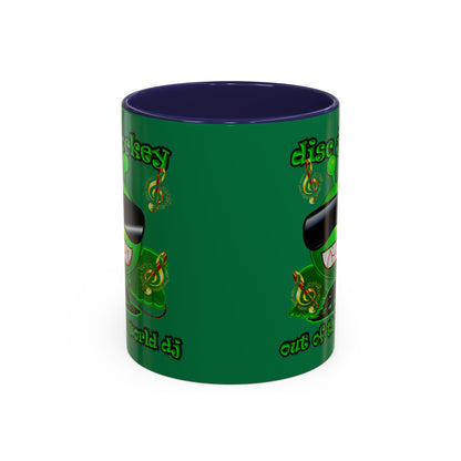 disc jockey - Accent Mug (dark green)