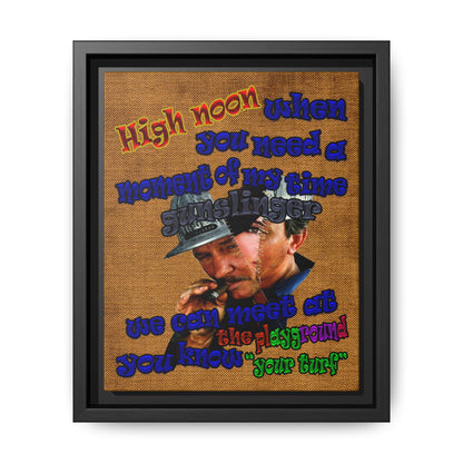high noon - framed canvas art (brown papyrus)