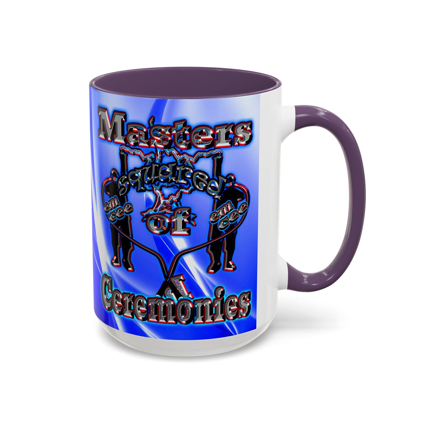 em cee squared - Accent Mug (blue-white wave)
