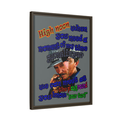 high noon - framed canvas art (dark grey)