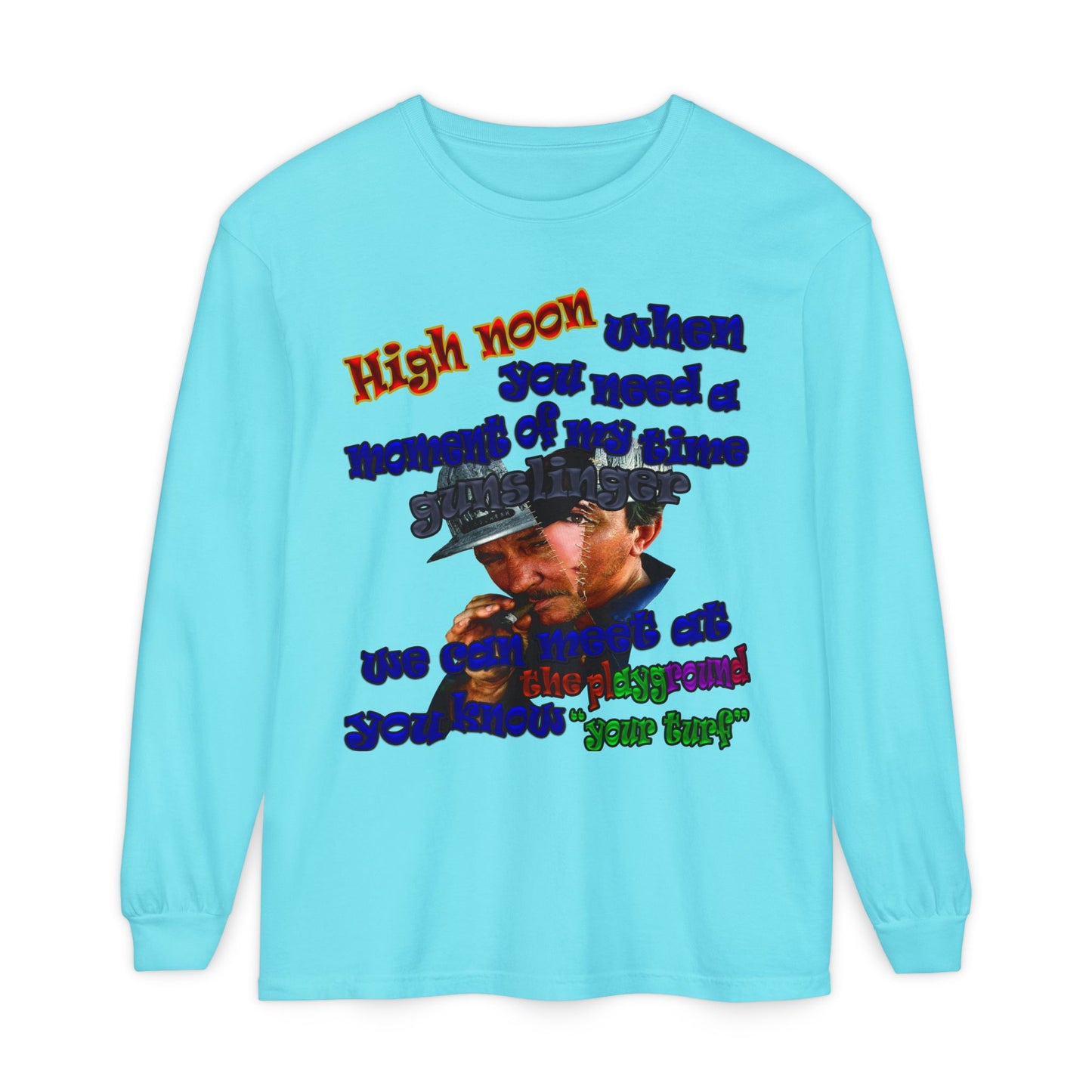 high noon - Unisex Garment-dyed Long Sleeve T-Shirt