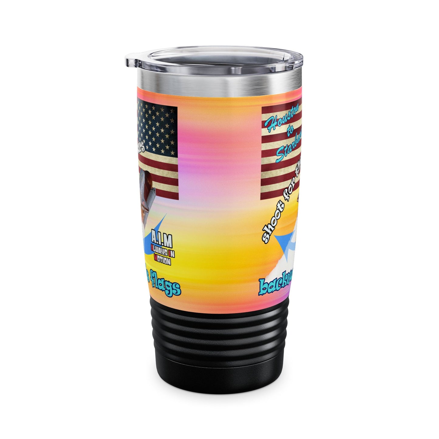 shoot for the stars - Ringneck Tumbler, 20oz (color blur)